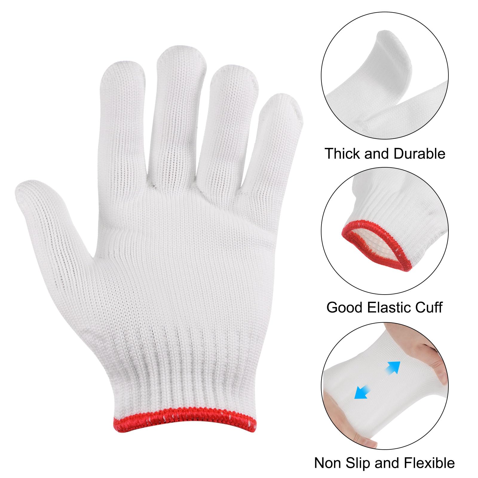 sourcing map 36pcs Coton Travail Gants Main Doublures Gant pour Travail, Peinture, Jardinage