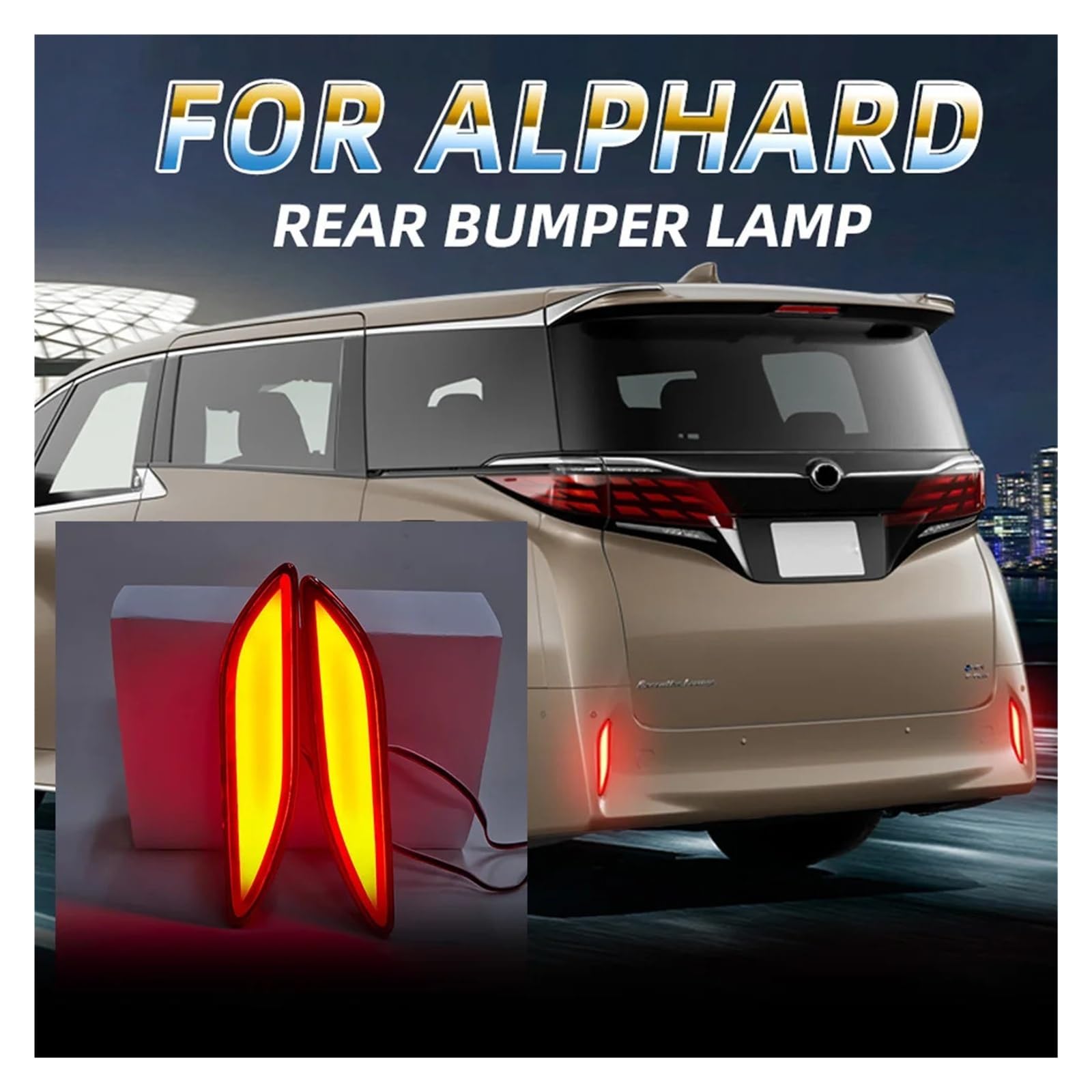 Pasuje do T0y0ta Alphard 40 Series Led tylne lampy samochodowe reflektor tylnego zderzaka światła DRL światła Stop akcesoria do lamp 2 sztuk(Smoke lens)