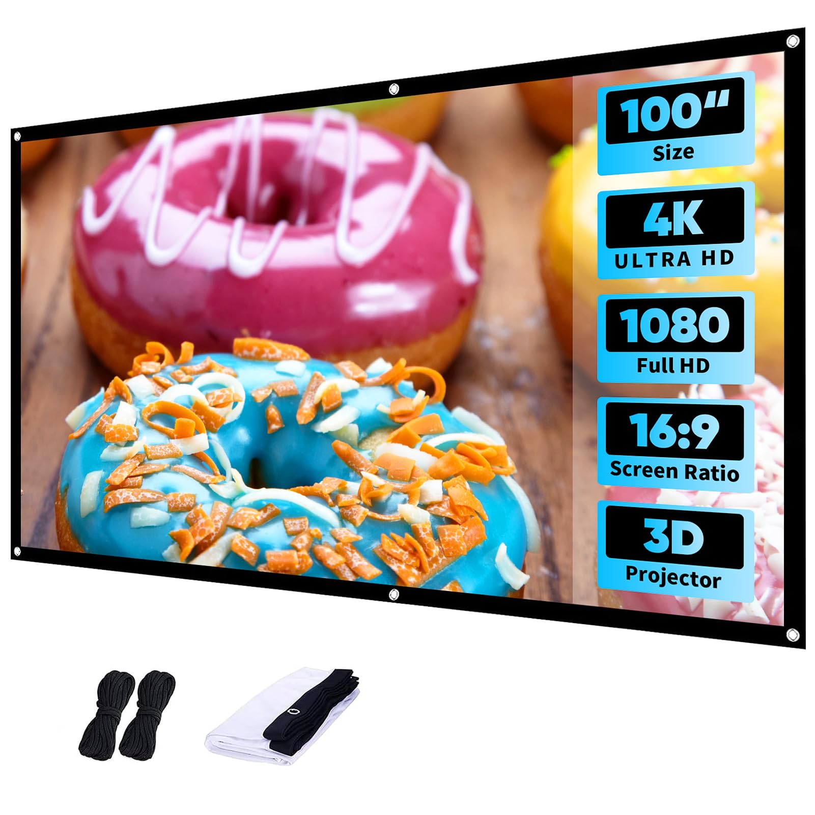 プロジェクター スクリーン 4K対応 1080PFHD対応 ホームシアター