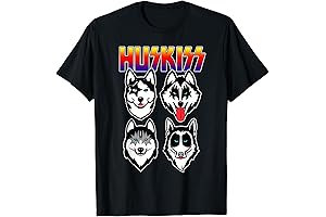 Huskies - Funny Dogs Puppy Rock Rockin Gift For Husky Lover T-Shirt