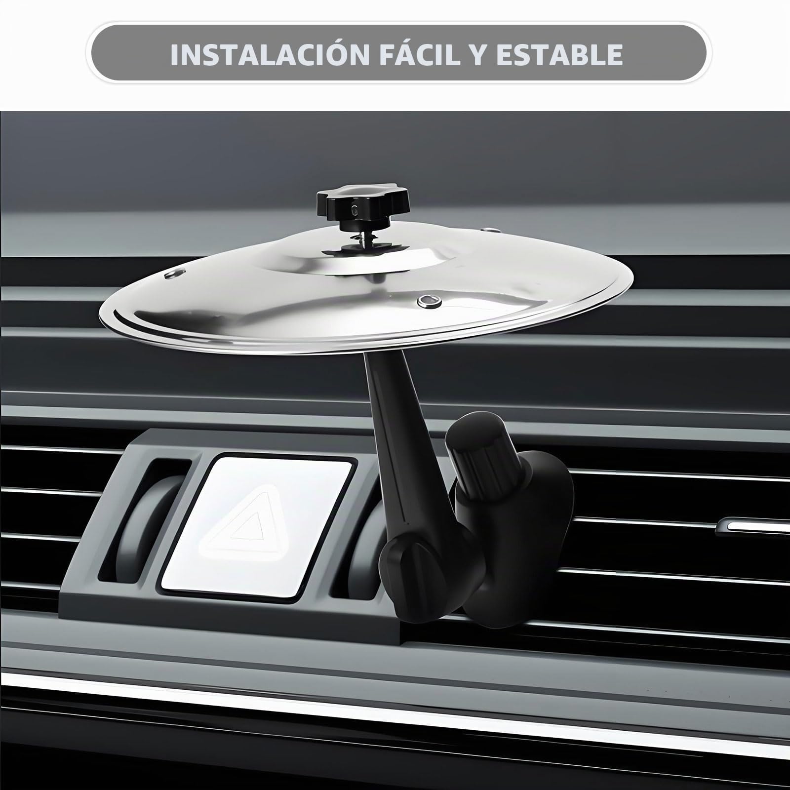Platillo Bateria para Coche, Car Cymbal Drum Air Vent, Presa d'aria per Piatti per Auto, Mini Car Crash Cymbal
