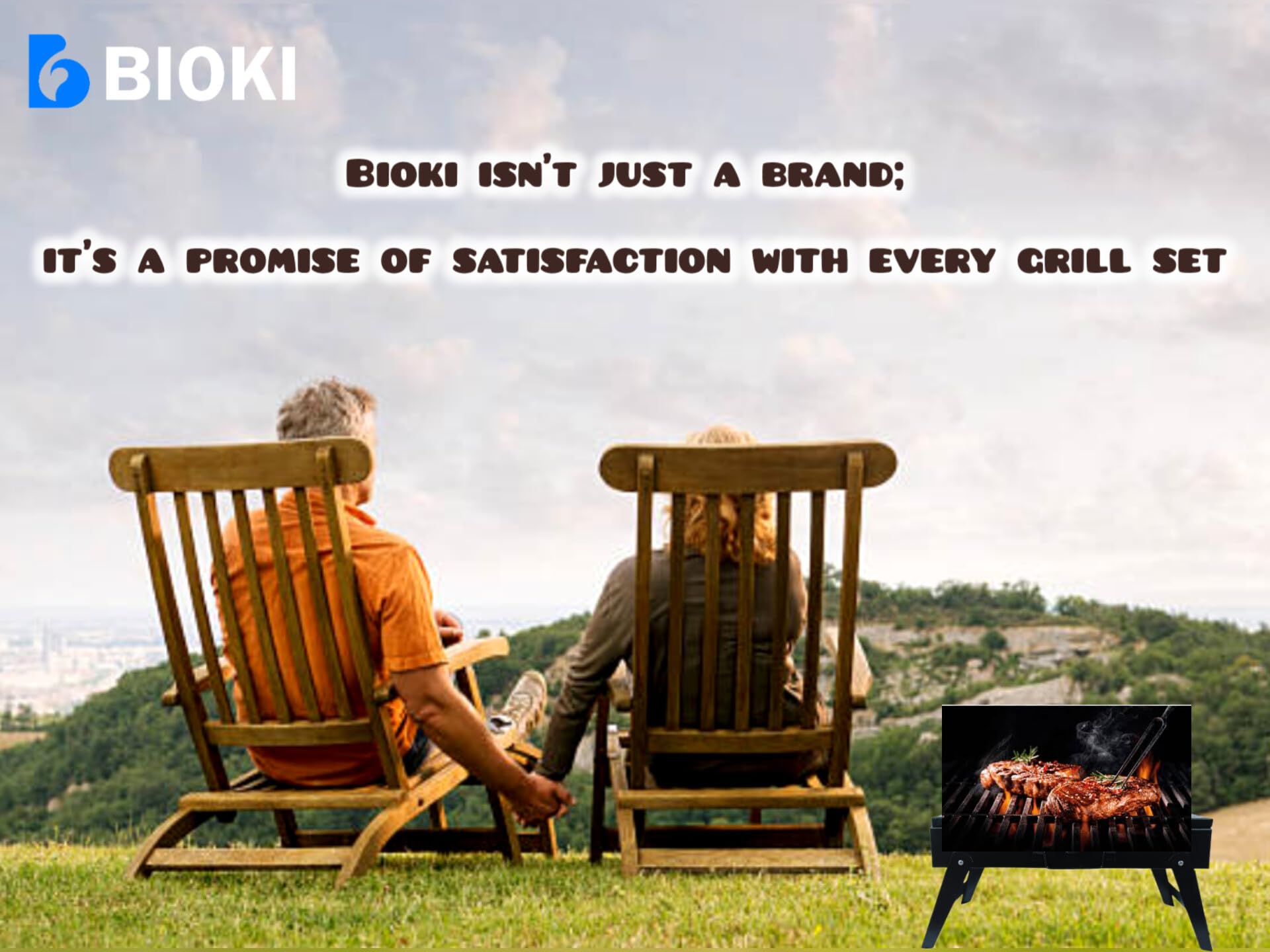 Bioki Ultimate Barbecue grill for Home | All-in-One Barbeque Grill Set & Tandoori Grill for Home - Complete Set for Perfect BBQ with Charcoal Tongs Gloves Air Blower for Perfect Outdoor cooking - Image 2 thumbnail