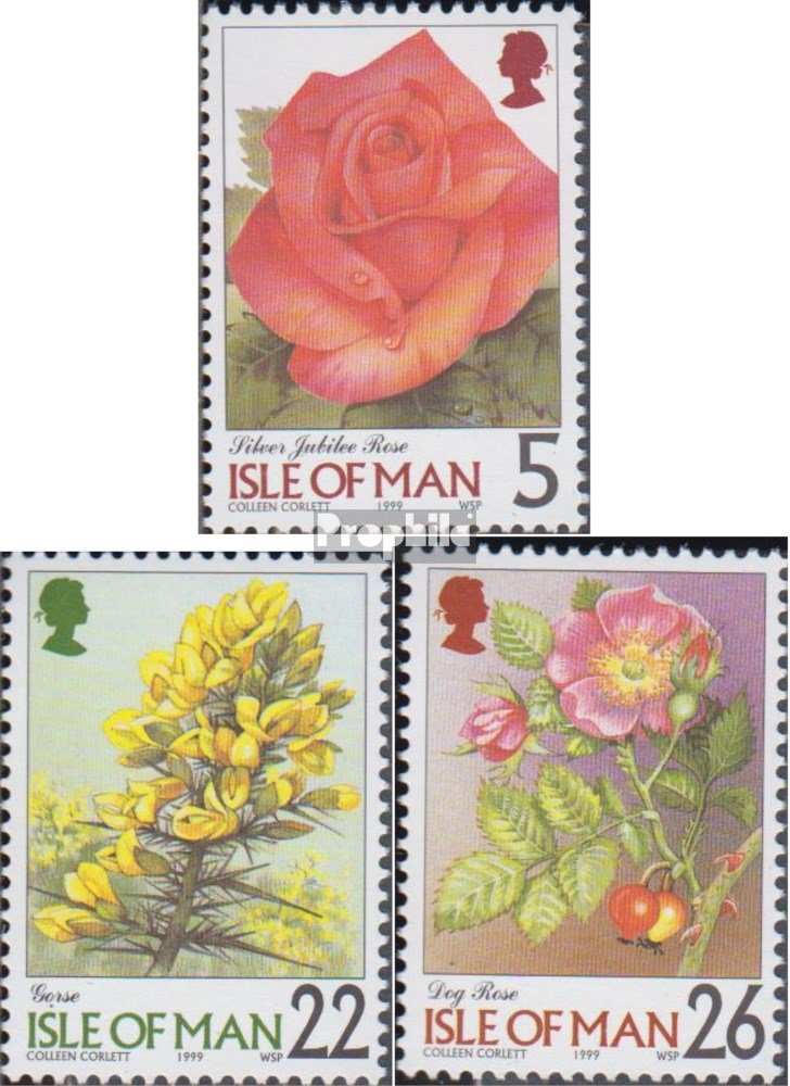 Prophila Collection GB - Isle Of Man Briefmarken 344-347 Komplett Postfrisch MNH 1987 Wildblumen - Sammlerqualität