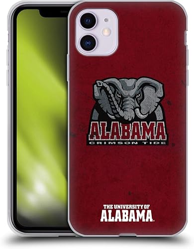 Miniatura 205 de Head Case Designs Funda de gel con logotipo oficial de la Universidad de Alabama UA [protección de grado militar] compatible con Apple iPhone 11