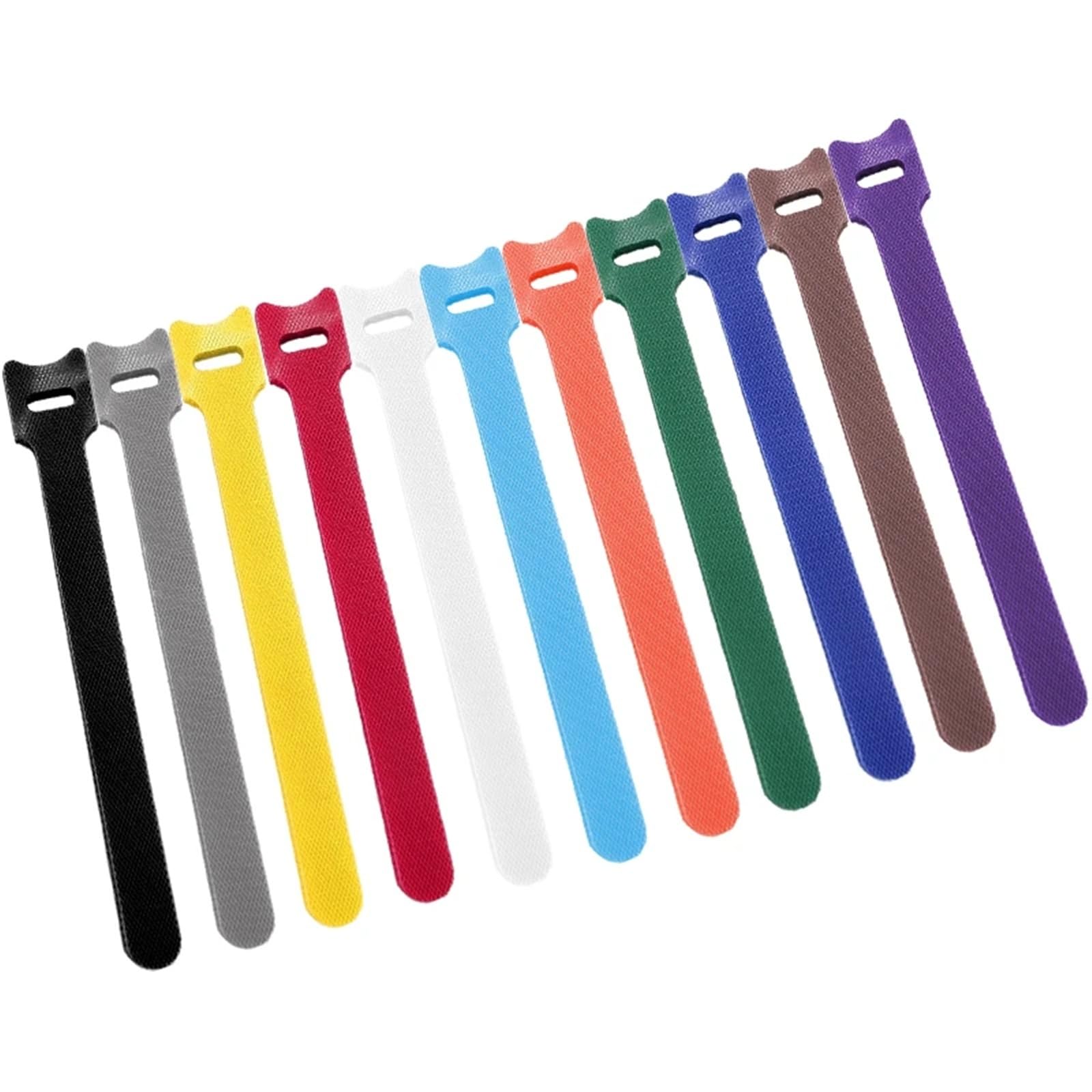 Gjgfjghk Random 5Colors Zip Ties 30Pcs/100Pcs Releasable Cable Ties Plastics Nylon Hook Loop Wrap Zip Bundle Fastener Straps Detachable T-Type Wire Organizer Long Cable Ties(,50Pcs - 180Mm)