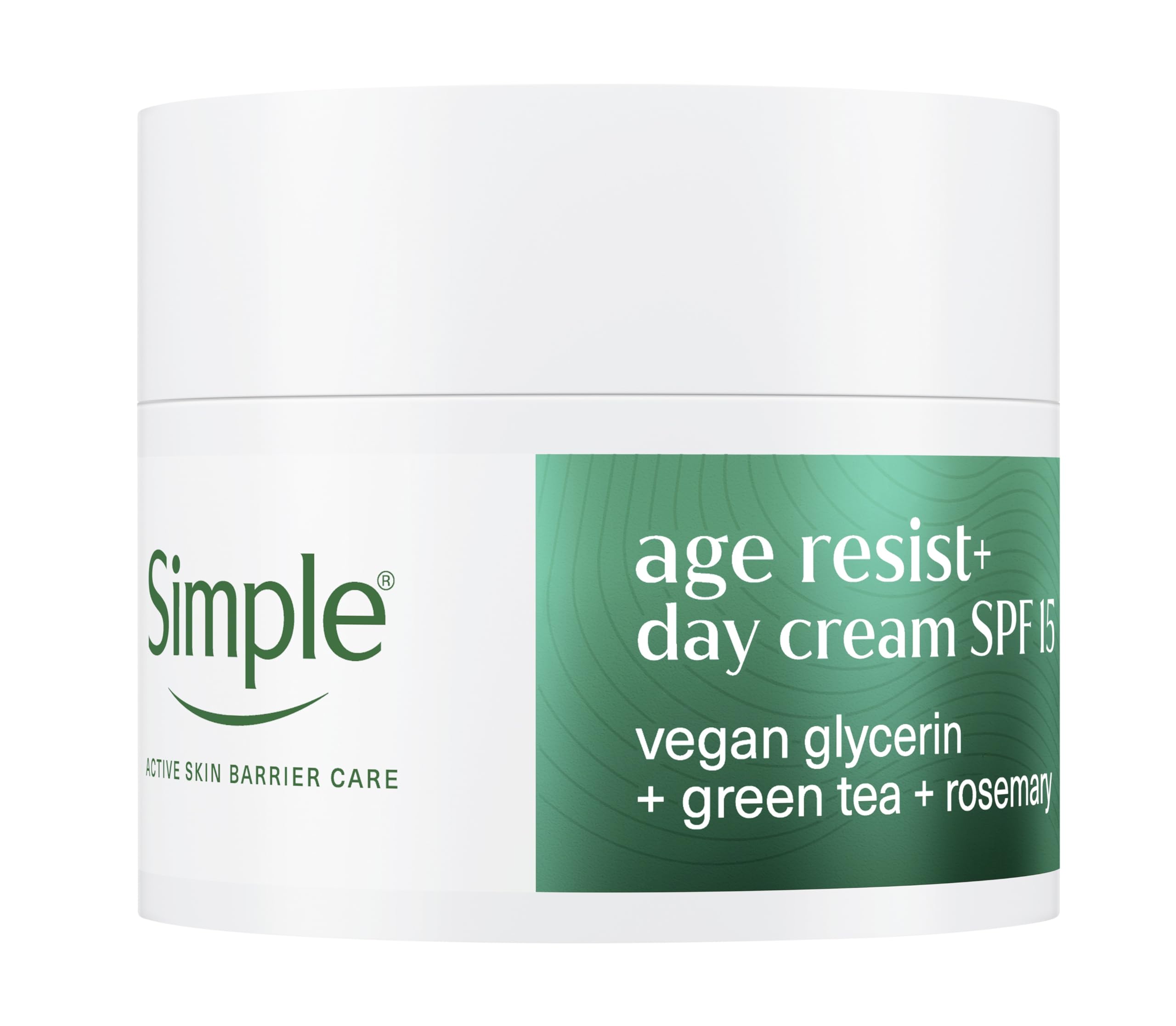 Simple Age Resist+ Day Facial Moisturiser SPF 15, Anti-Ageing Face Cream Day Moisturiser that Helps Fight Premature Ageing, 50 ml