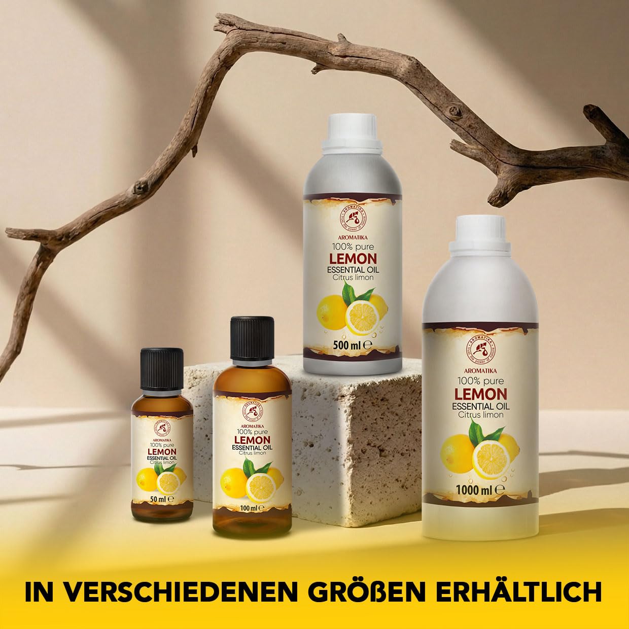Ätherisches Zitronenöl 2x100 ml - Citrus Limon - Reines Ätherisches Öl - für Diffusers und Duftlampen - Zitrus Duft - Aromakerze - Seife - Lufterfrischer - Aromatherapie