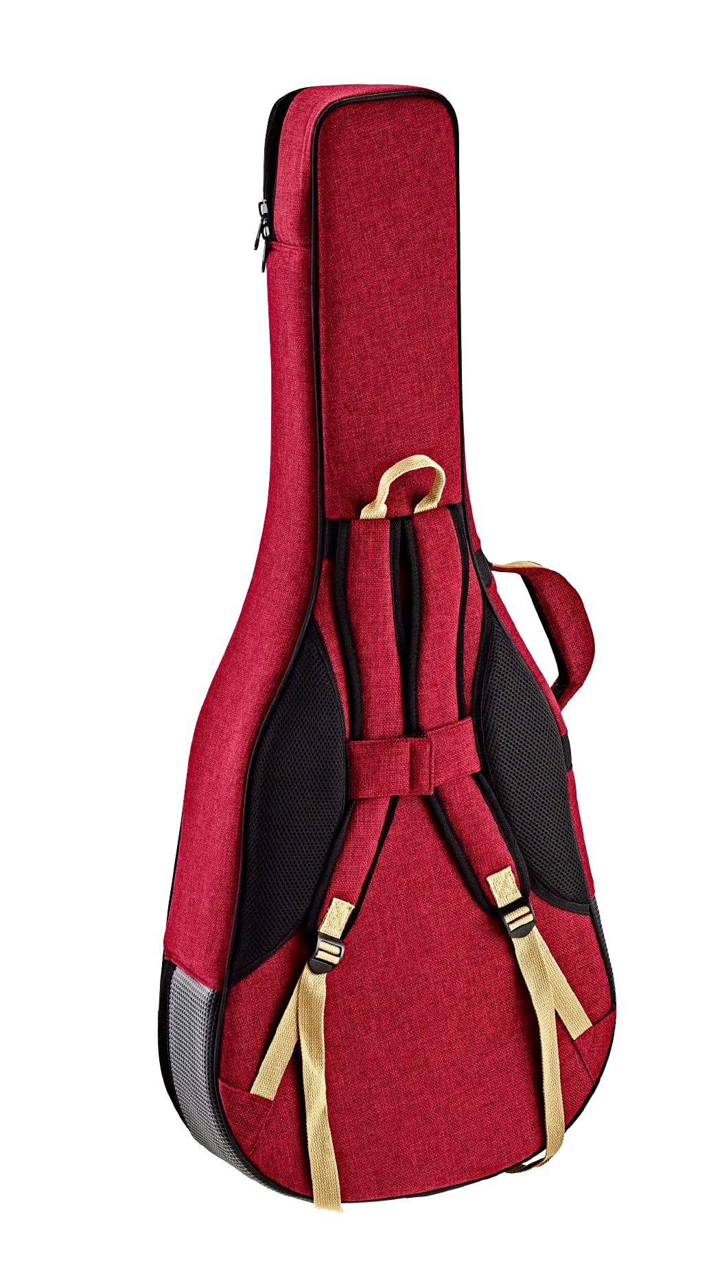 Ortega Guitars Soft Case pour Guitare - Case pour Guitare Classique 4/4 - Hauteur 103,5 cm - Largeur 39 cm - Coton / Toile, Rouge (OSOCACL-BX)