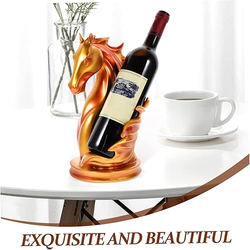 Miniatura 8 de VICASKY Estante de vino Decoración de escritorio Decoración china para Mesa De Prosperidad Escultura Animal Cabeza de Caballo Escultura Elegante