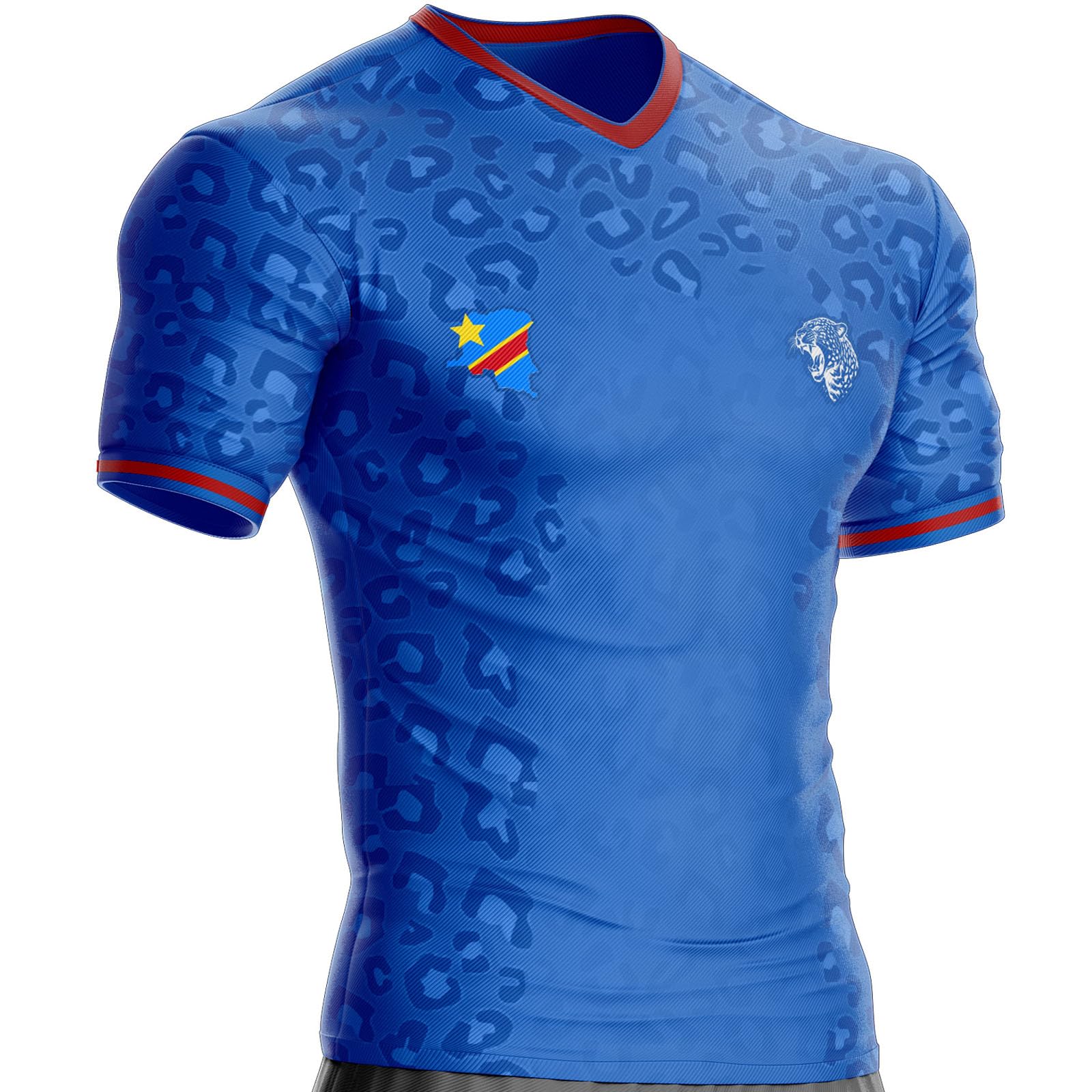 Maillot Congo Football RDC-541 Drapeau congolais