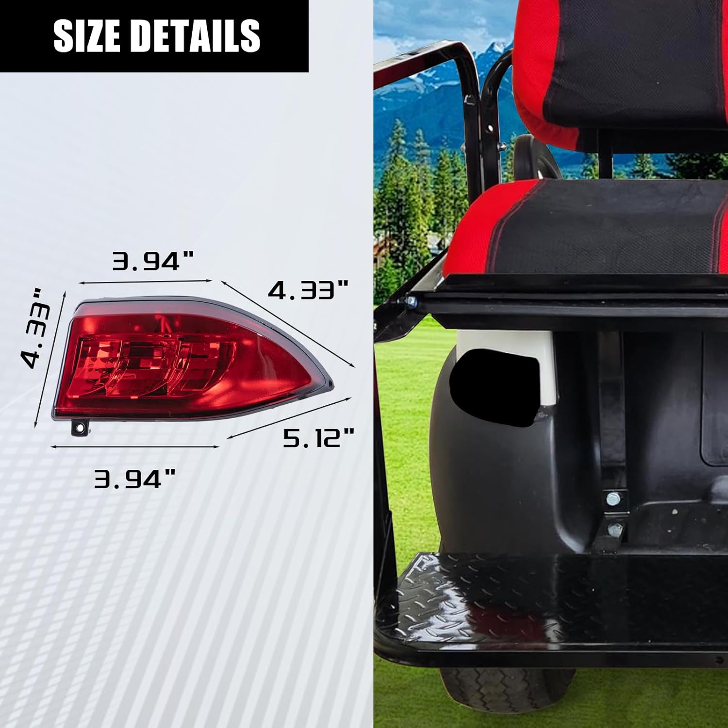 Club Car Precedent LED Ultimate Street Legal Light Kit 48V, LED Headlight, Taillight, Basic Wire Harness, Fuse Wire Harness, Standard Turn Signal Switch, Horn, Steering Wheel Cover