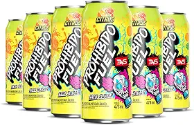 3VS Nutrition Pré Treino Prohibido Fuel Sabor Citrus Pack Com 6 Unidades De 473ml