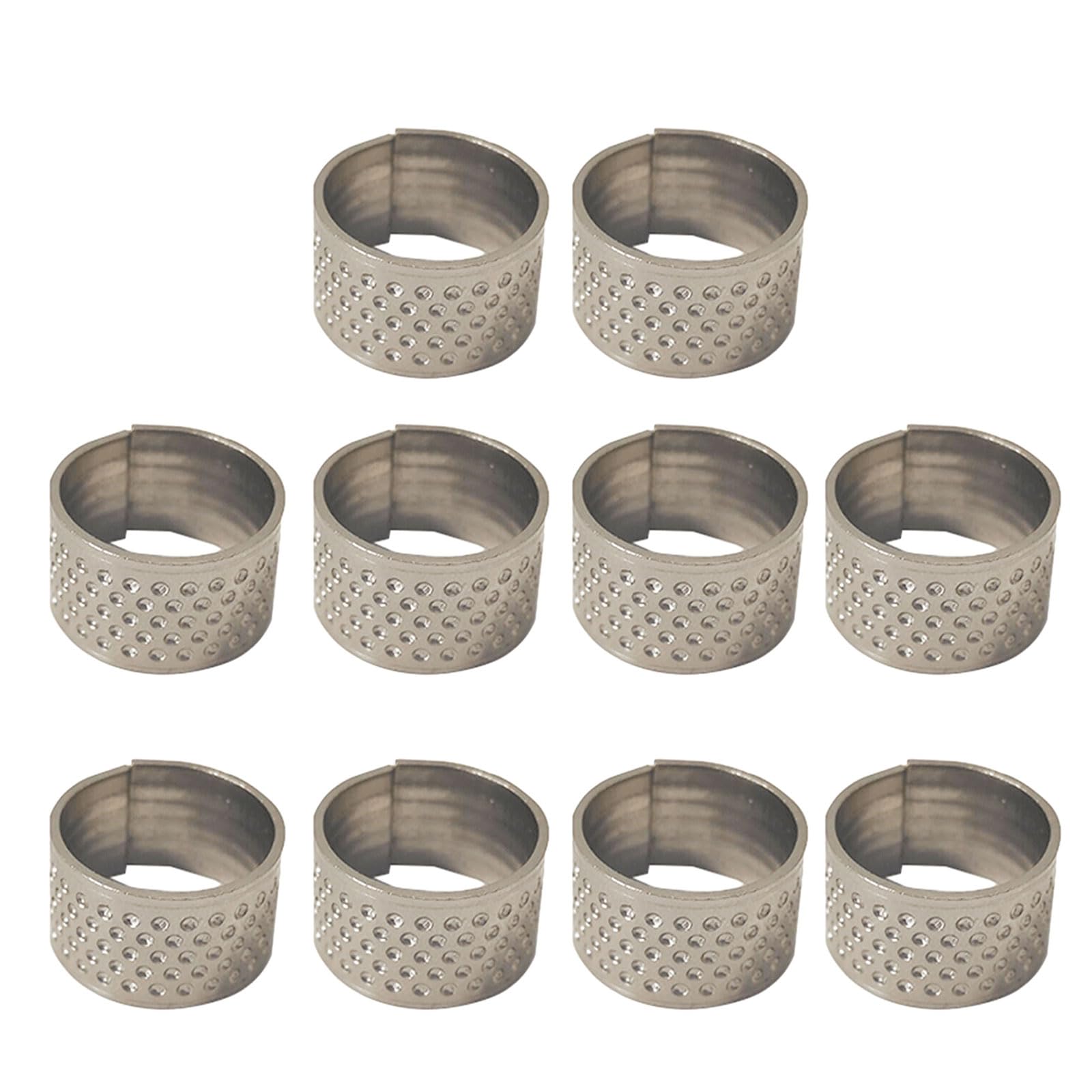 Hsioluted Handworking Sewing Thimble Metal Leather Finger Protector Thimble Rings for Knitting Quilting Needlework Sewing Tools