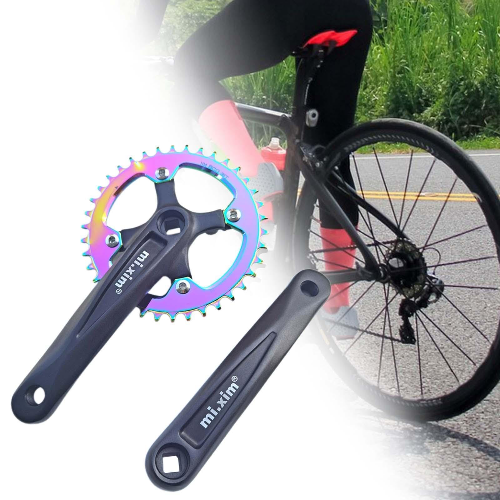 Guarnitura per Mountain Bike da Strada, Set di Pedivelle Leggere a 7, 8, 9, 10, 11 E 12 velocità, Corona Rotonda per Bicicletta, Ricambio