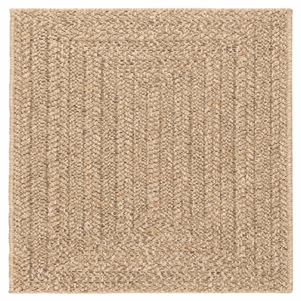 vidaXL Alfombra ZIZUR Apariencia de Yute Interior Exterior 120x120 cm, Alfombra de Exterior, Alfombra de Suelo, Alfombra de Yute, Alfombra de Puerta
