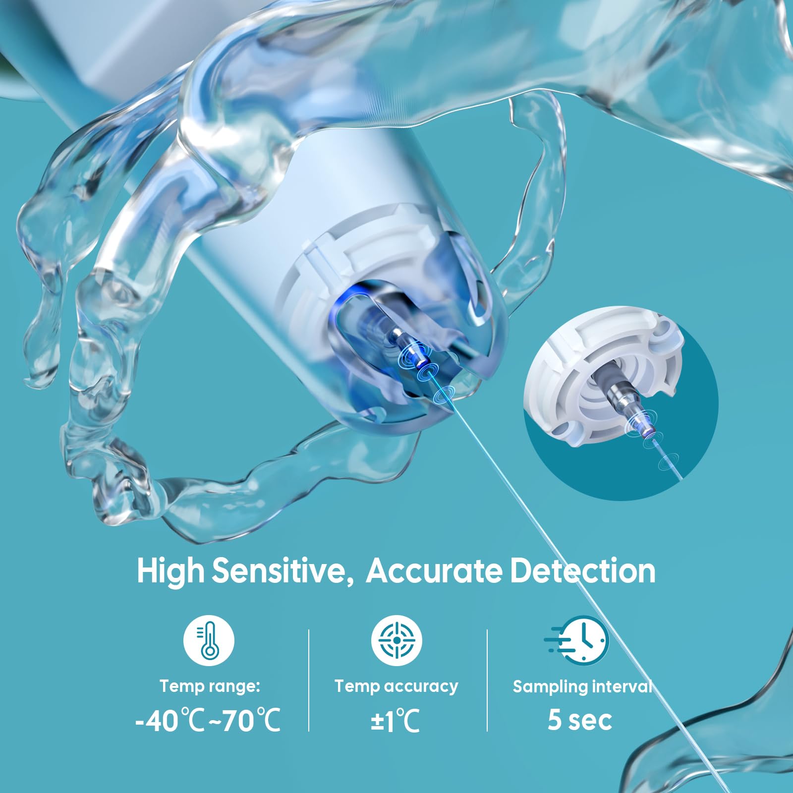Inkbird IBS-P03R Solar-Poolthermometer-Kombi-Set, WLAN-Gateway mit Wetterinfo, UV-Index, Temperatur- und Feuchtigkeitsalarmen