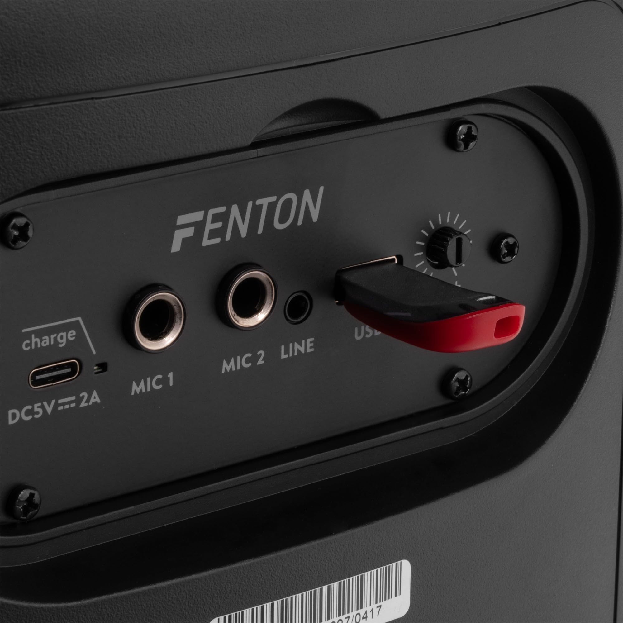 Fenton Track165 Enceinte Portable Bluetooth Lumineuse, 120W, Batterie Longue Autonomie 10H, Facile à Transporter, Enceinte Karaoké, Idéale pour Toutes Vos Soirées