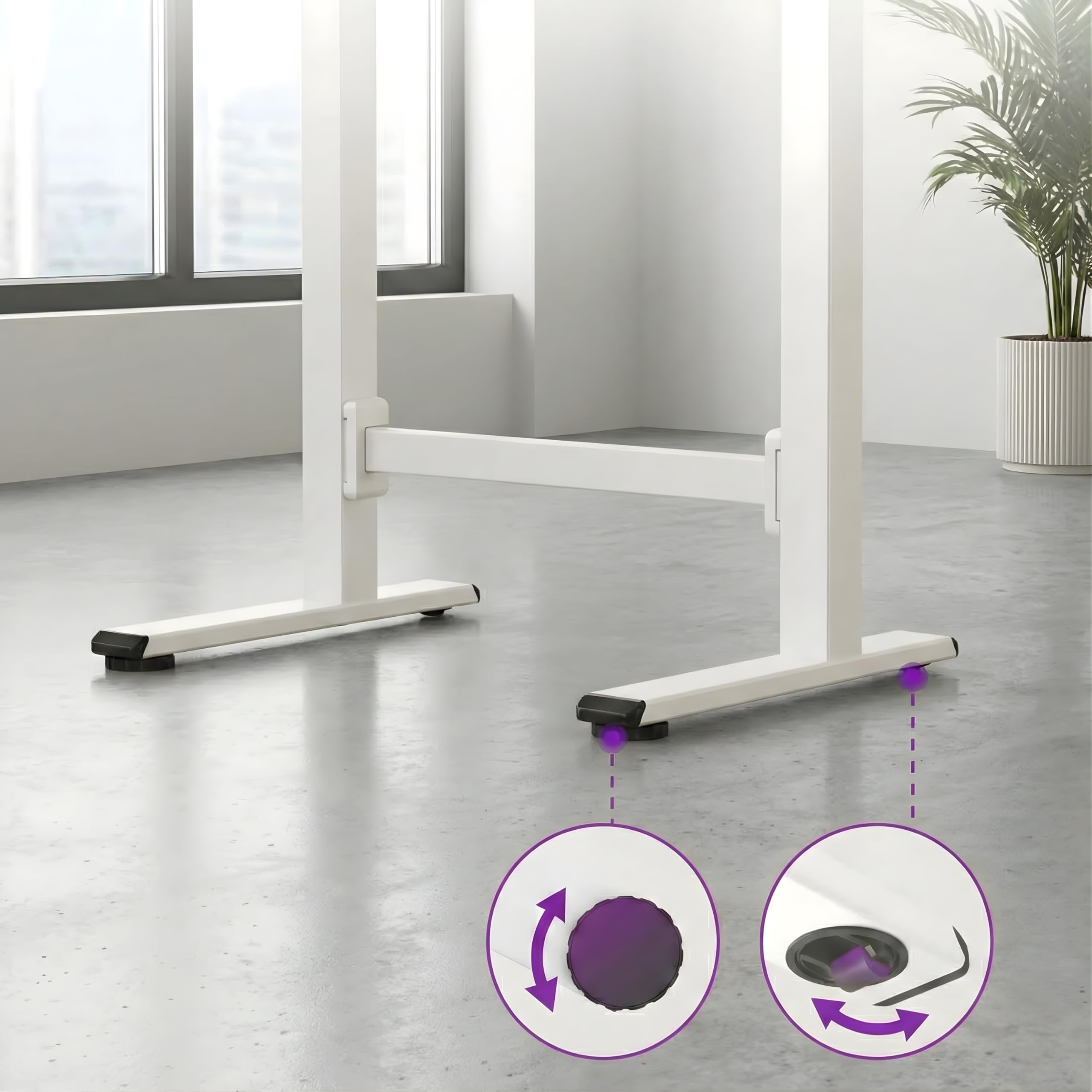 Spacetronik Höhenverstellbarer Schreibtisch Manuell 80x50 cm | Gasfeder Pneumatisch, Sitz-Steh-Tisch ohne Strom, Mobiler Laptoptisch mit Rollen, Stehpult 70-115 cm, Weiß