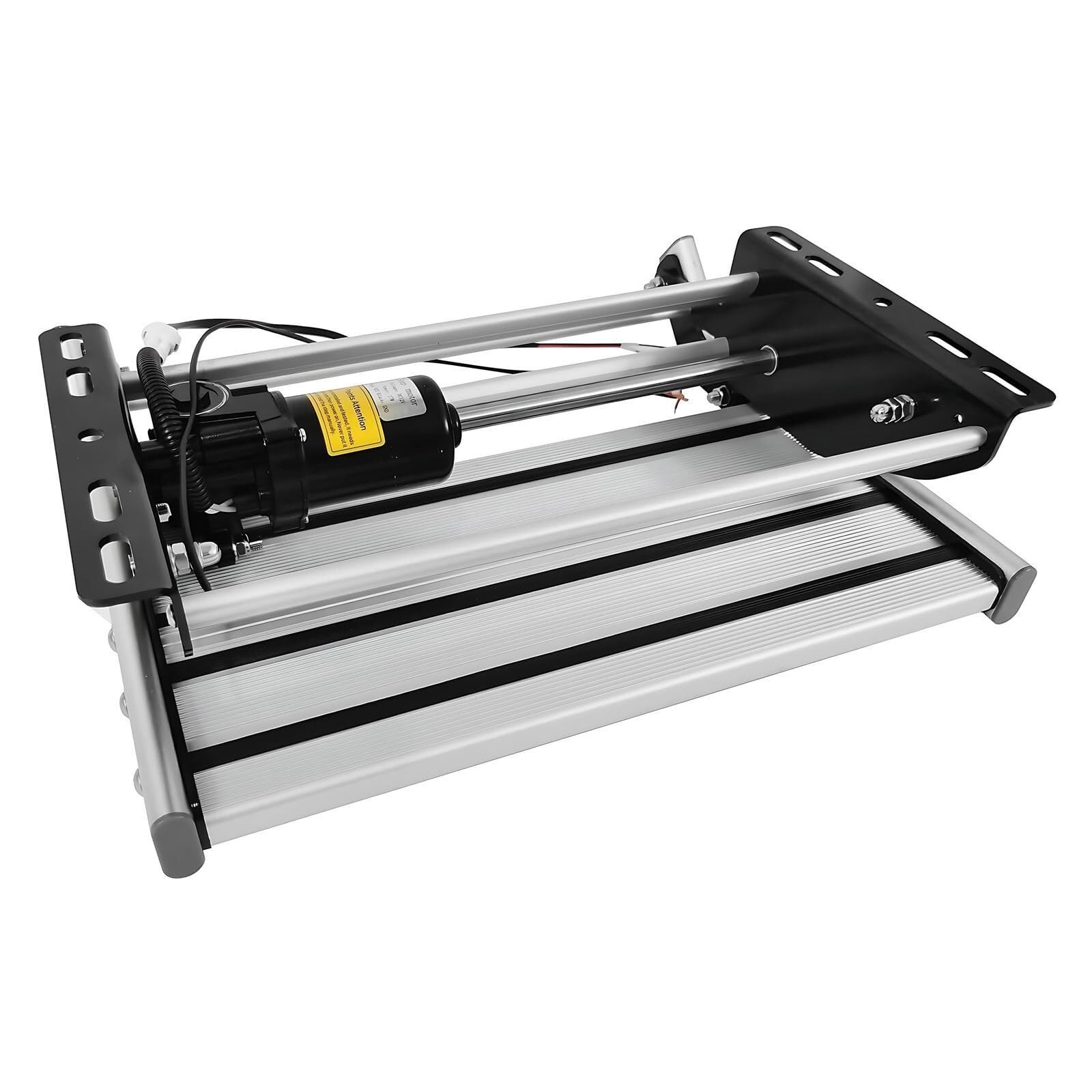 Elektryczne Schody Do Kampera Automatycznie Wysuwany Stopień Aluminiowy Z Oświetleniem LED, Nośność 200 Kg, Do Przyczep Kempingowych Kamperów I Przyczep Kempingowych