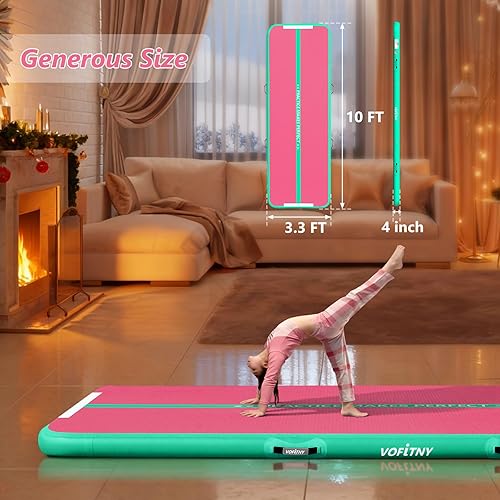 Miniatura 4 de VOFiTNY Colchoneta de gimnasia multiusos de 6.610131620 pies, resistente e inflable, para el hogar y el gimnasio