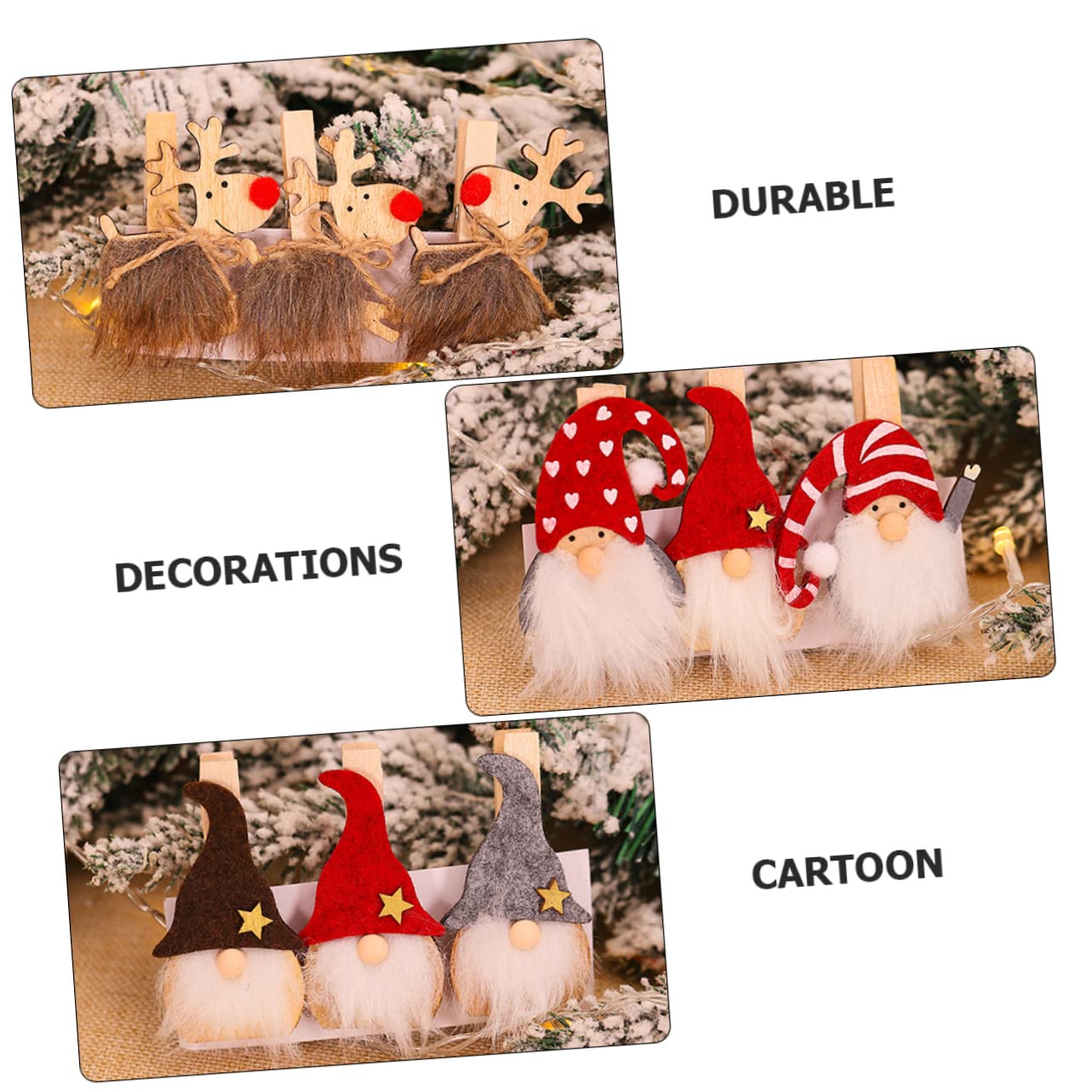 27stücke Weihnachts-holzklammern Im Santa Claus Design Kreative Deko-Clips Für Fotos Notizen Und Partys Advents Und Weihnachtsdekoration Stilvolle Holzverschönerungen Für Jeden