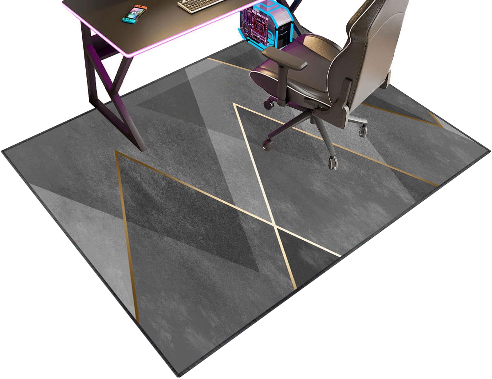 120 x 160 cm Alfombra para Silla de Oficina, Alfombrilla Protectora para Suelos, Protector Suelo Silla Oficina, Alfombra Suelo Gaming, Protector Suelo Silla Ruedas, Antideslizante Chair Mat