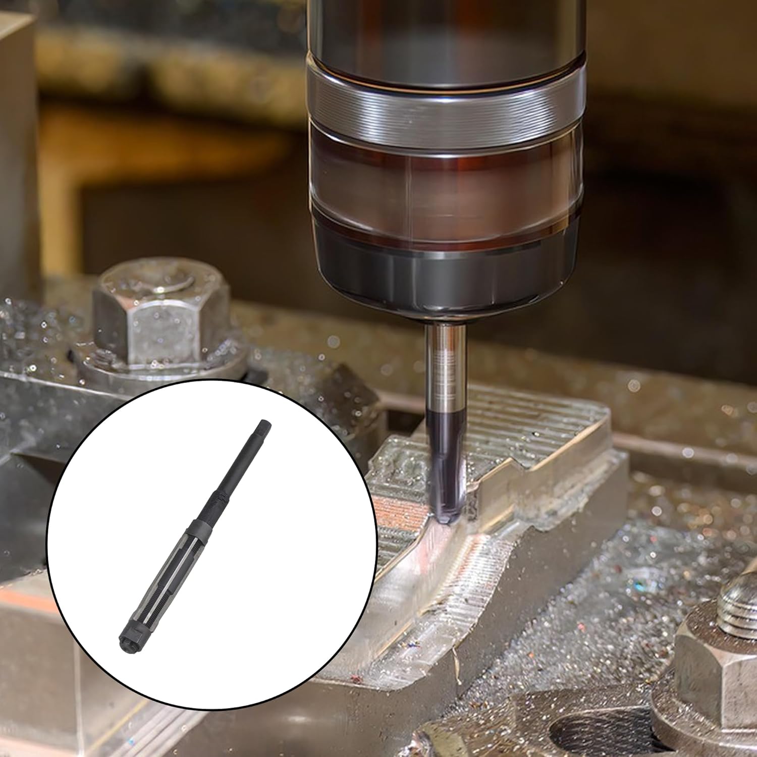 15.25-17MM Silver Black HSS Adjustable Size Hand Tool Metal Hole