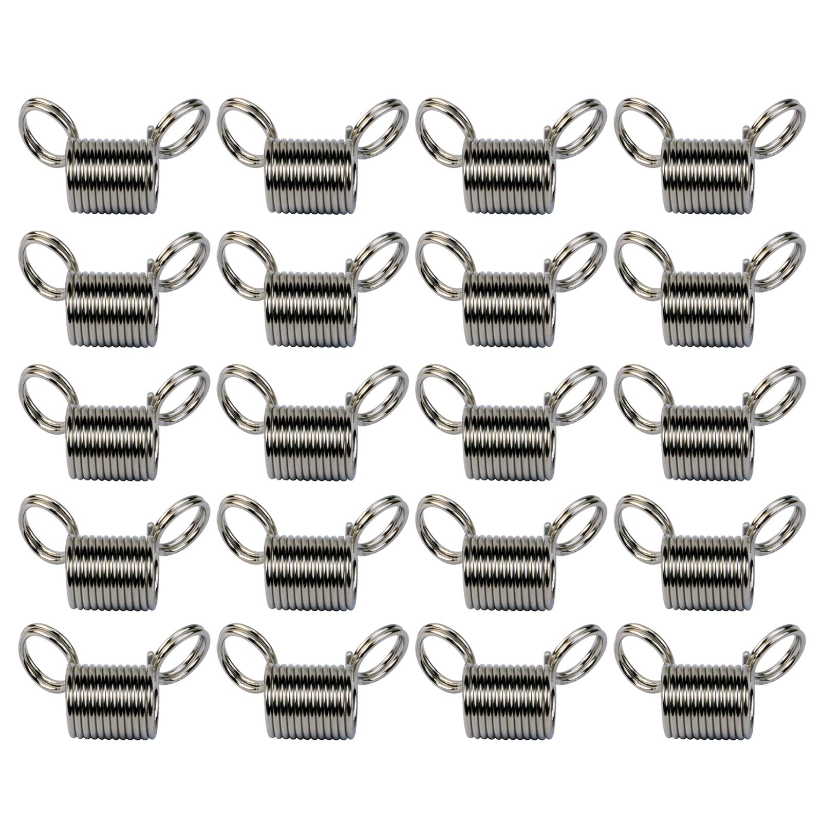 Pack of 20 Handy Jewelry Making Tool Stringing Beads Stopping Spring End Fasteners Alloy for Bracelets