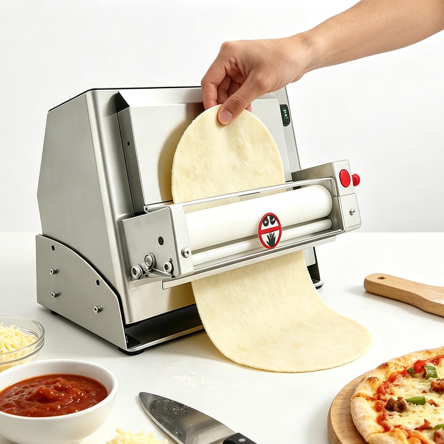 Elektrische Pizzateigpresse, Pizza-Drehmaschine