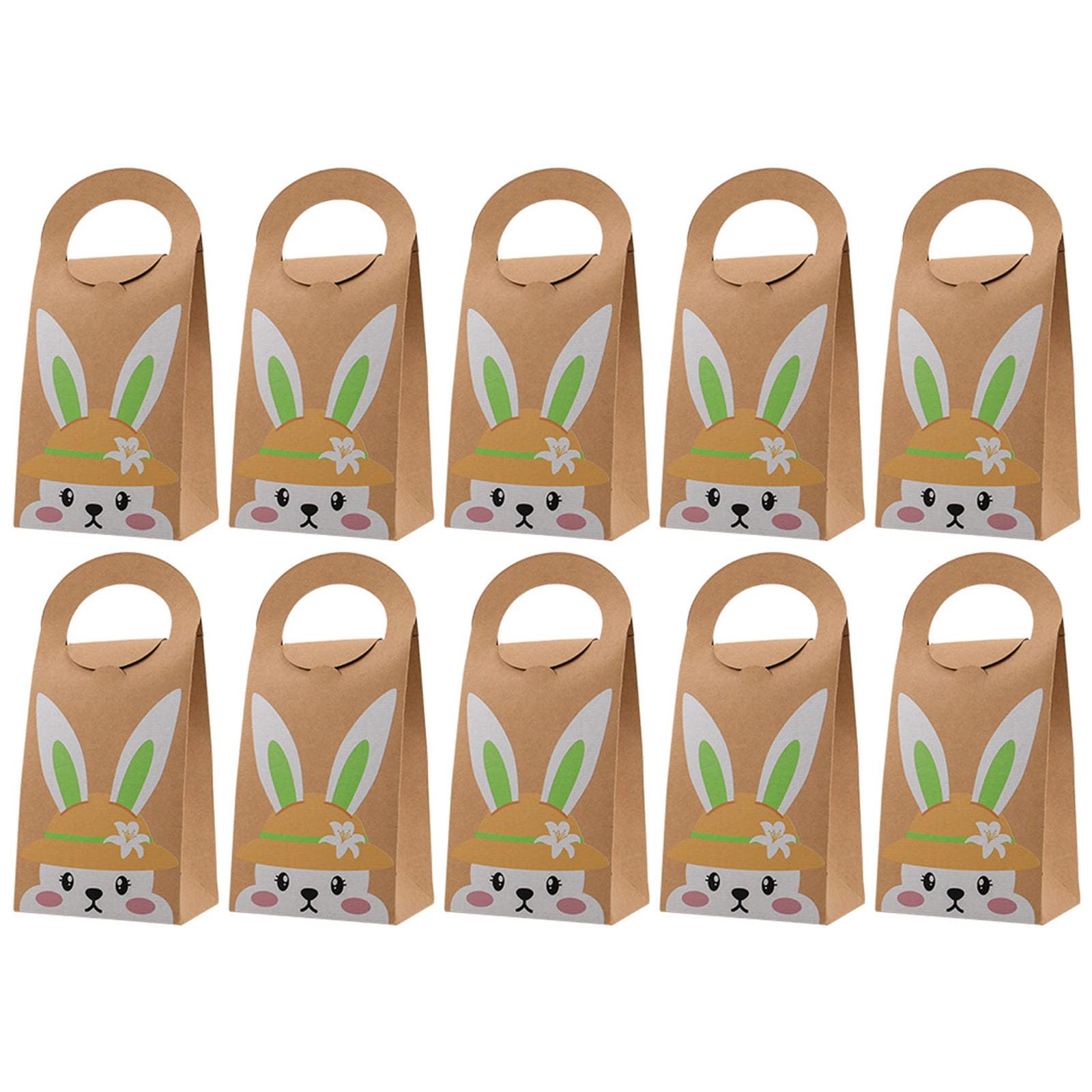 Elnwnnkc Section 4 10Pcs Easters Themed Sturdy Gifts Bags With Handle Accessory For Holiday Parties And Festival Gifts Wrapping Use Easters Presents Packaging
