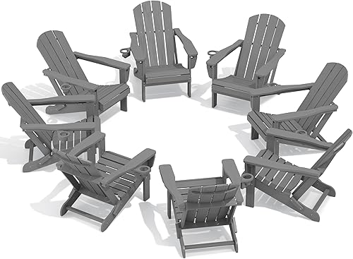 Vista 39 de SERWALL Silla Adirondack plegable ajustable verde