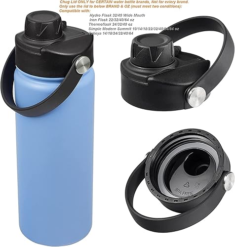 Miniatura 6 de Combo de tapa de boquilla y funda protectora de silicona para botella de agua Hydro Flask de boca ancha de 32 onzas y 40 onzas, funda antideslizante