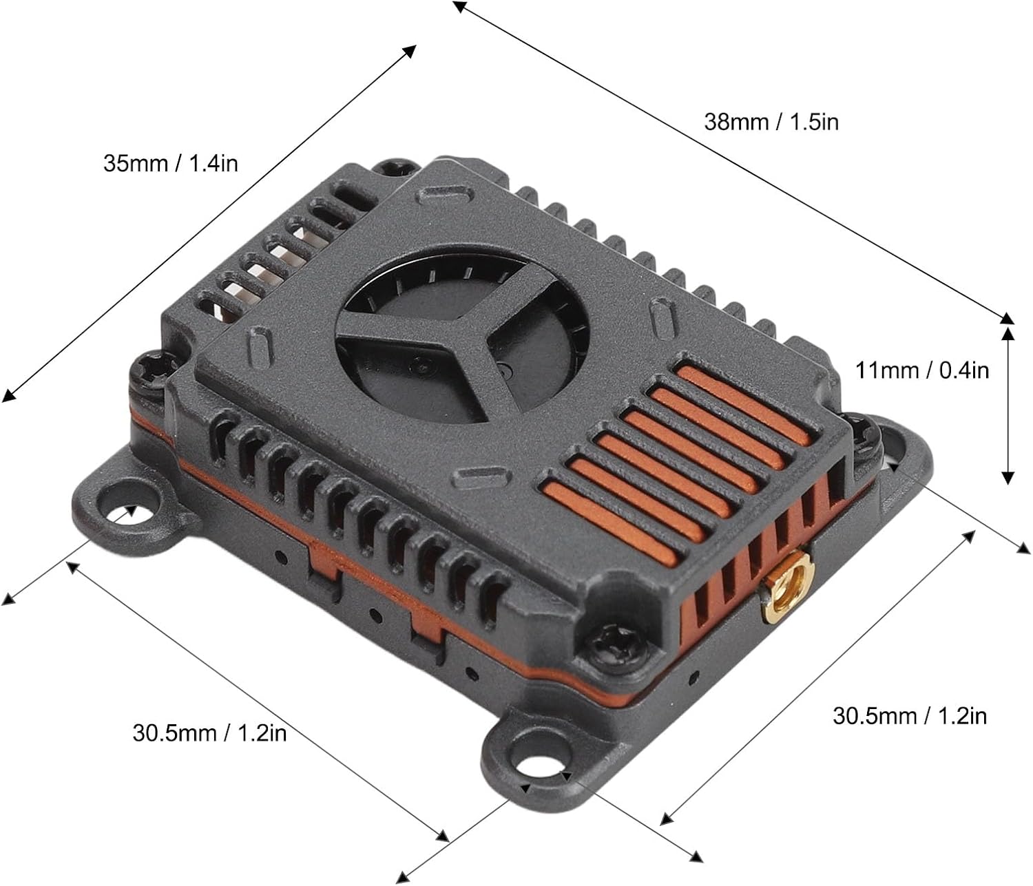 3W Video Transmitter 48CH 5.8G VTX, Compact Lightweight Design, Low Latency, Aluminum Alloy Construction, for Long Range FPV Racing Drone