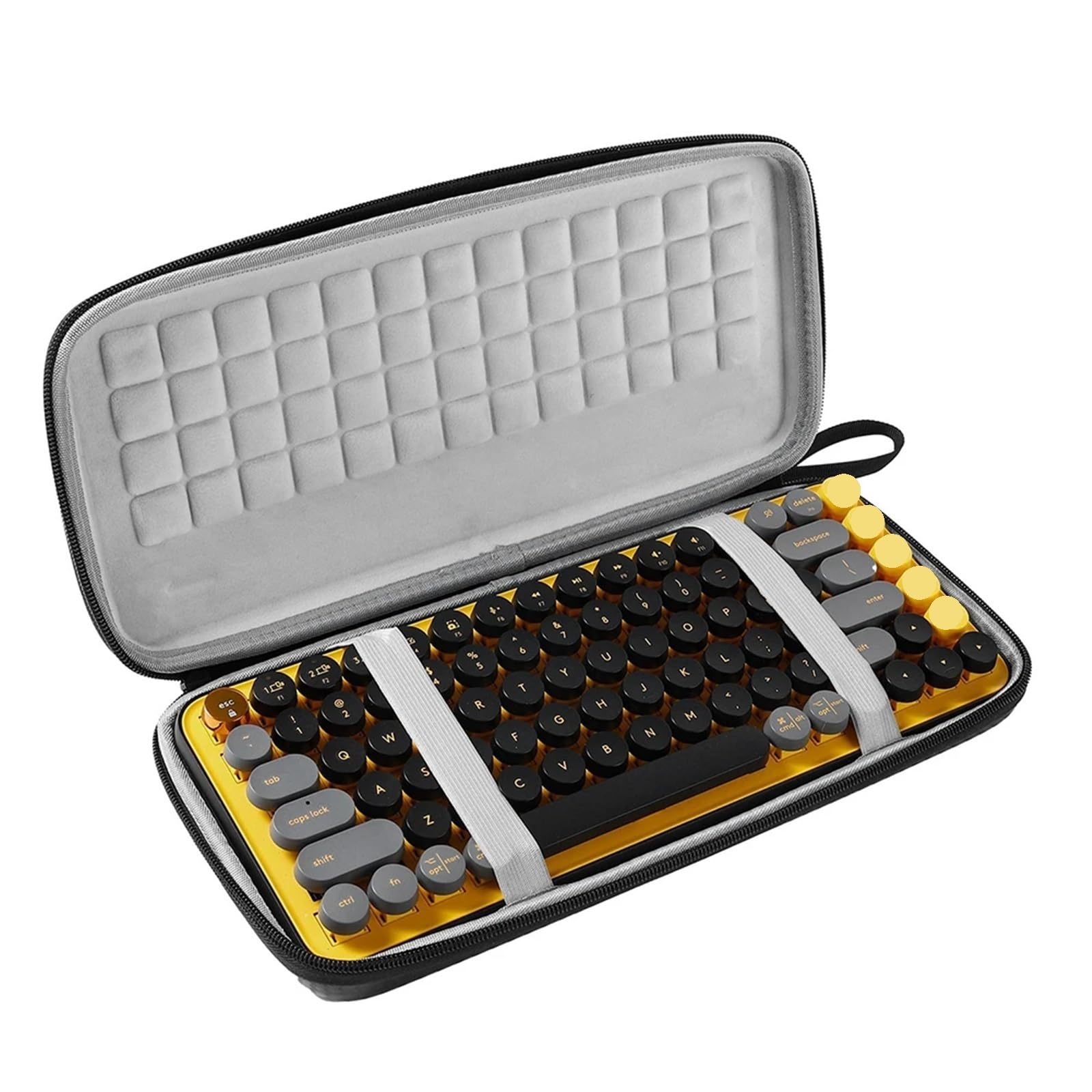 Estuche para Teclado Estuche rígido para Teclado de EVA para Teclado inalámbrico Bolsa de Almacenamiento Protección Impermeable Estuche de Transporte a Prueba de Polvo para Teclado (Negro)