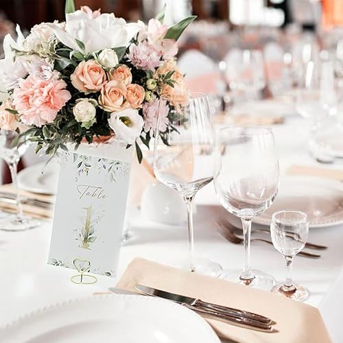 Miniatura 5 de Números de mesa de boda números de mesa para bodas recepción tarjetas de números de mesa de 1 a 25 mesas tarjetas de número de boda accesorios de