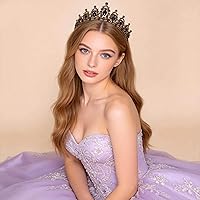 Vista 2 de Kamirola - Corona de reina y tiaras corona de princesa para mujeres y niñas, diademas de cristal para novia, princesa para bodas y fiestas (01)