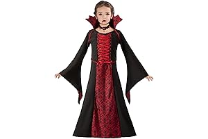 Adorable and Spooky Vampire Costume for Girls' Enchanting Halloween Festivities