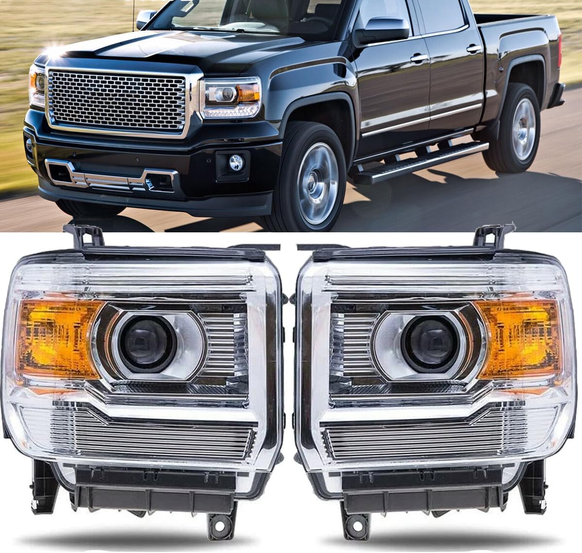 ROXX Projector Headlight Compatible with 2014 2015 GMC