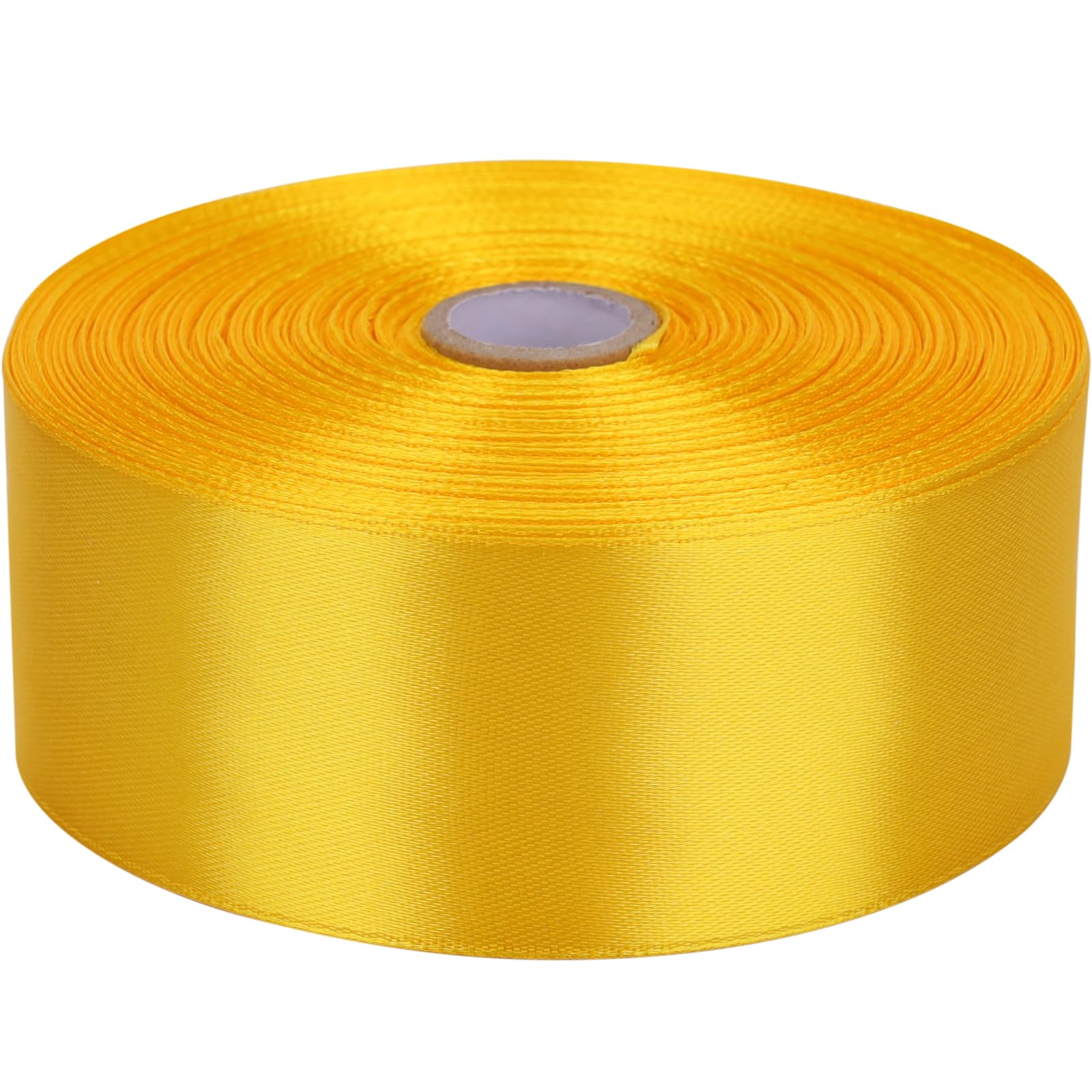 Amazon.com: Baocuan 1-1/2 inch Yellow Satin Ribbon 50 Yards Solid ...