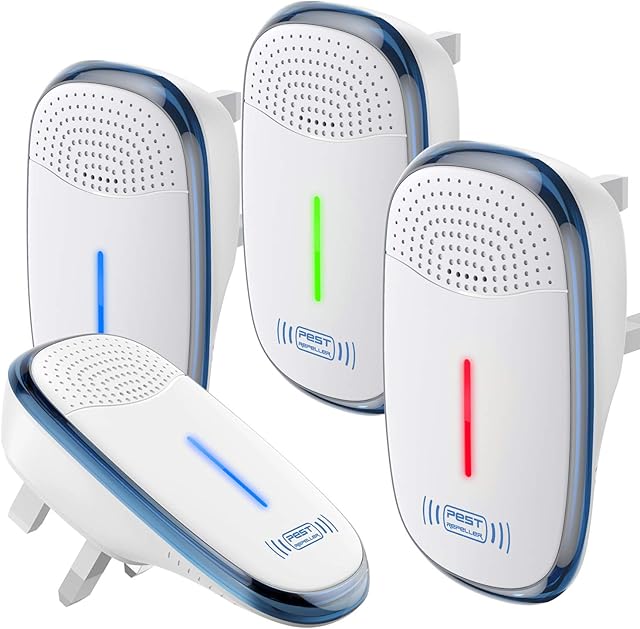 Ultrasonic Pest Repeller, 4 Packs, 2023 Upgraded Electronic Indoor Plug in for Insects, Mice,Ant, Mosquito, Spider, Rodent, Roach, Mosquito Repellent for Children and Pets' Safe [White]