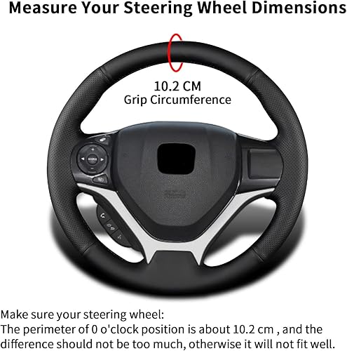 Miniatura 4 de Yeolpise Funda para volante de piel de microfibra para Honda Civic Sport 2015Civic Tourer 2014Civic Sedan Natural Gas Hybrid 2013Civic Si Sedan