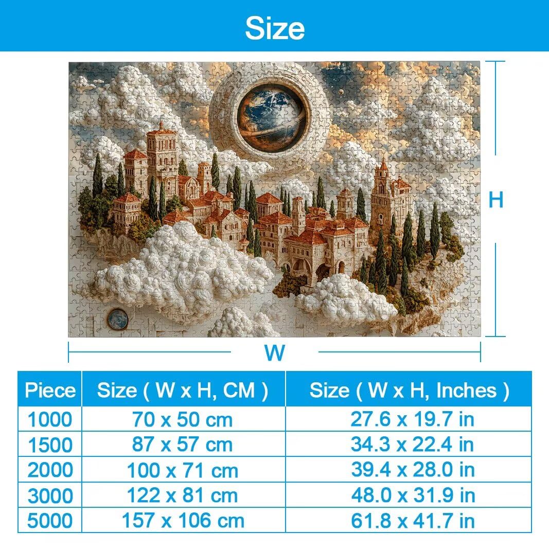 Puzzle 2000 Pièces Adultes, Puzzle 2000 Pieces Ville, Cadeau Femme -2194