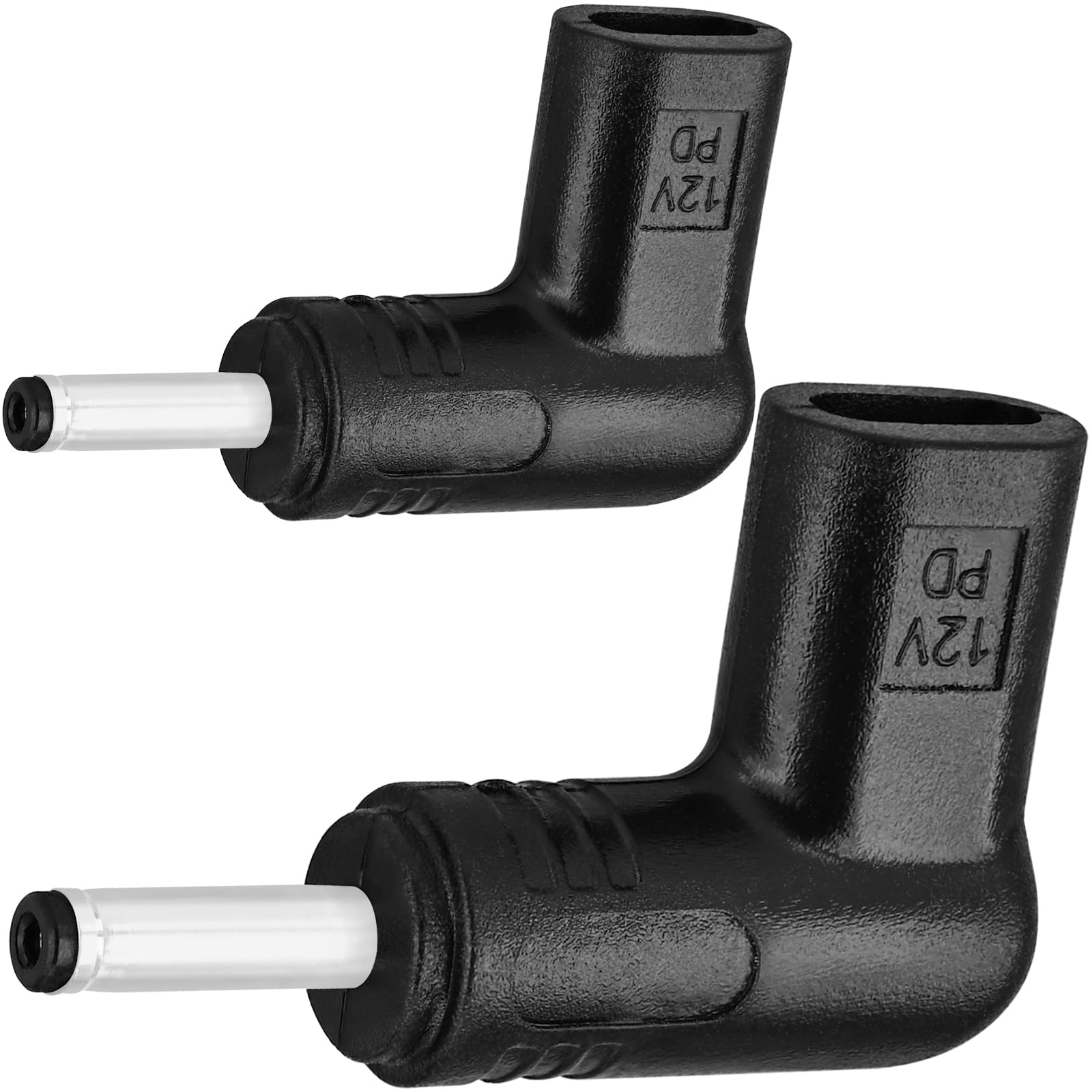 Yeebline Confezione da 2 adattatori di ricarica da 12 V CC, angolo di 90 gradi femmina USB C a maschio DC 3,5 mm x 1,35 mm, convertitore connettore caricabatterie per router, alimentazione mobile (da