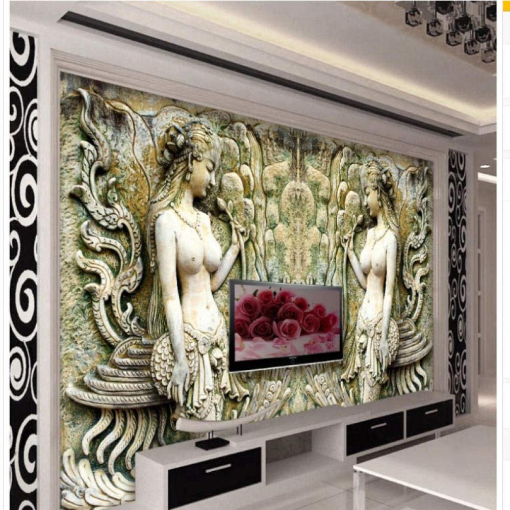 Jukunlun Susan Personalized Custom Jingya Fairy Relief Murals Tv Backdrop Mural Wallpaper Over Environmental Perspective-400X280Cm