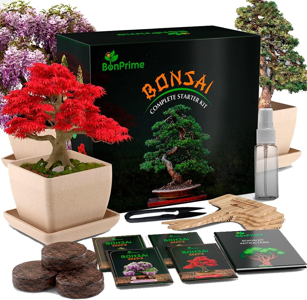 BonPrime Bonsai Tree Starter Kit Complete Gardening Kit