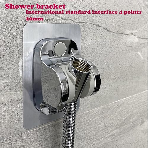 Miniatura 18 de DASITON Soporte de ducha de mano resistente al agua con adhesivo grande, soporte para cabezal de ducha, ducha de niños, ducha de niños, ducha Negro