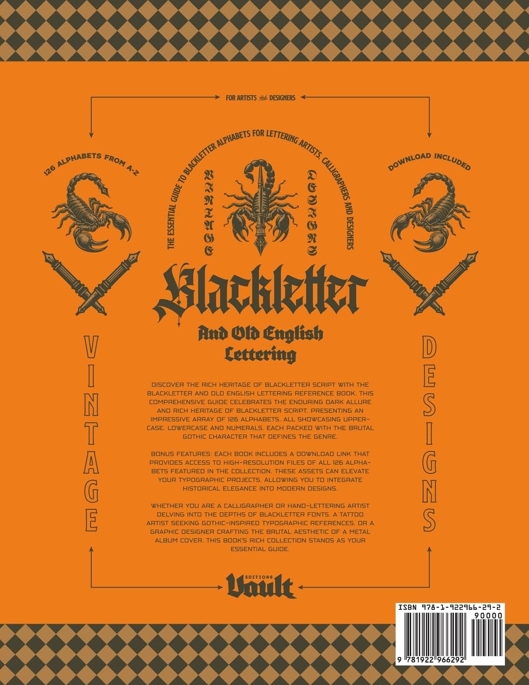 Blackletter and Old English Lettering Reference Book: The Essential Guide to blackletter Alphabets for Lettering Artists, Calligraphers and Designers