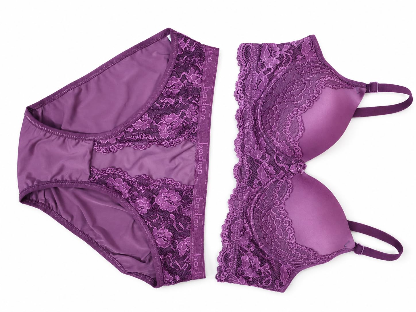 vale era women's lace push up cap underwired solid lingerie set