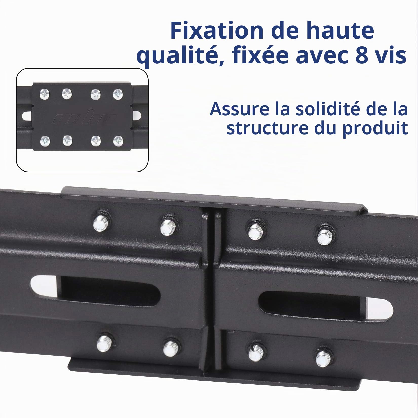 support Barre de Son mural pour TV, Convient pour supports VESA 100x100-400x700mm, Charge max 6kg, Compatible LG Sony