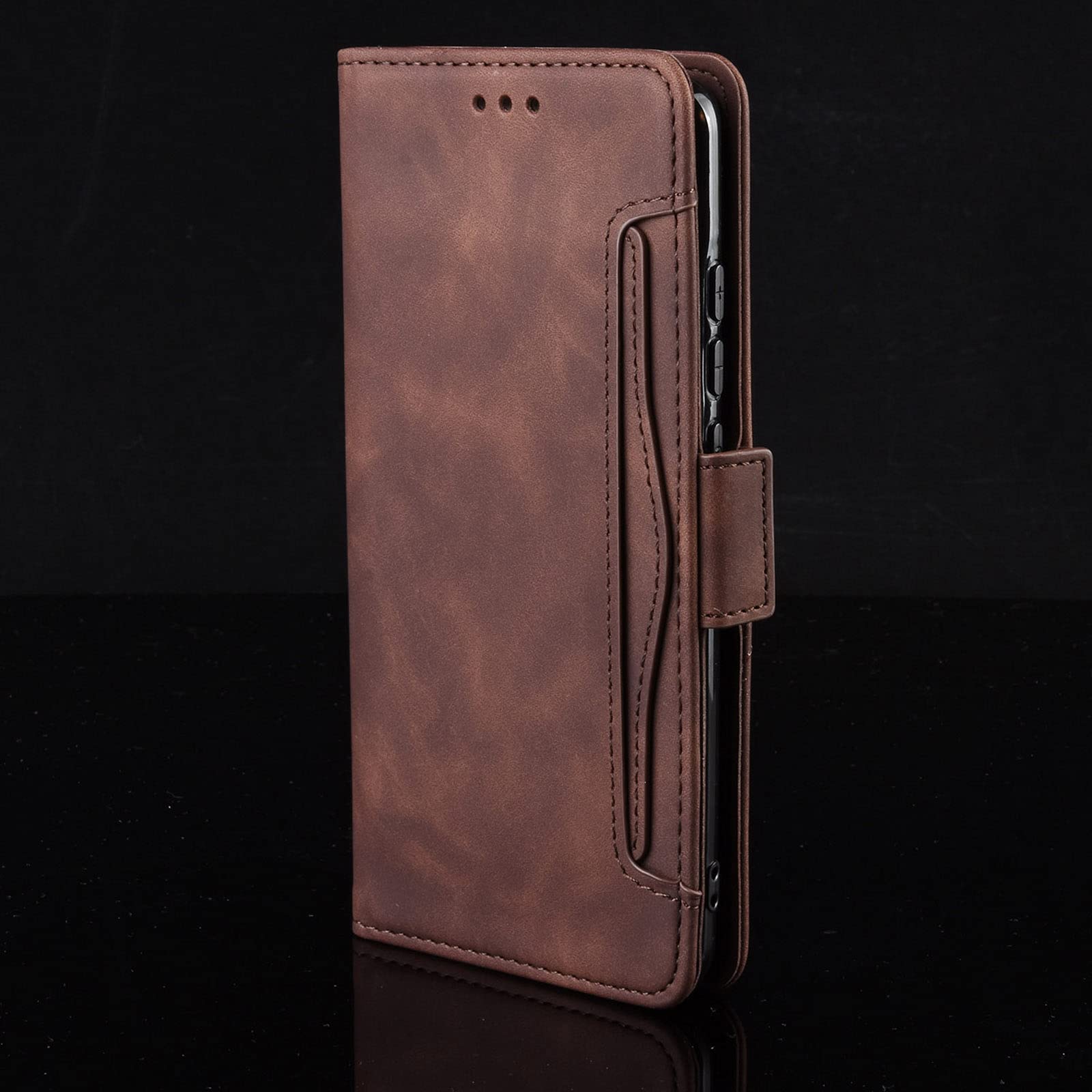 GOKEN Cover Per Blackview BV7100 - Custodia Portafoglio In Pelle PU Con Supporto, Slot Carte RFID E Chiusura Magnetica, Marrone